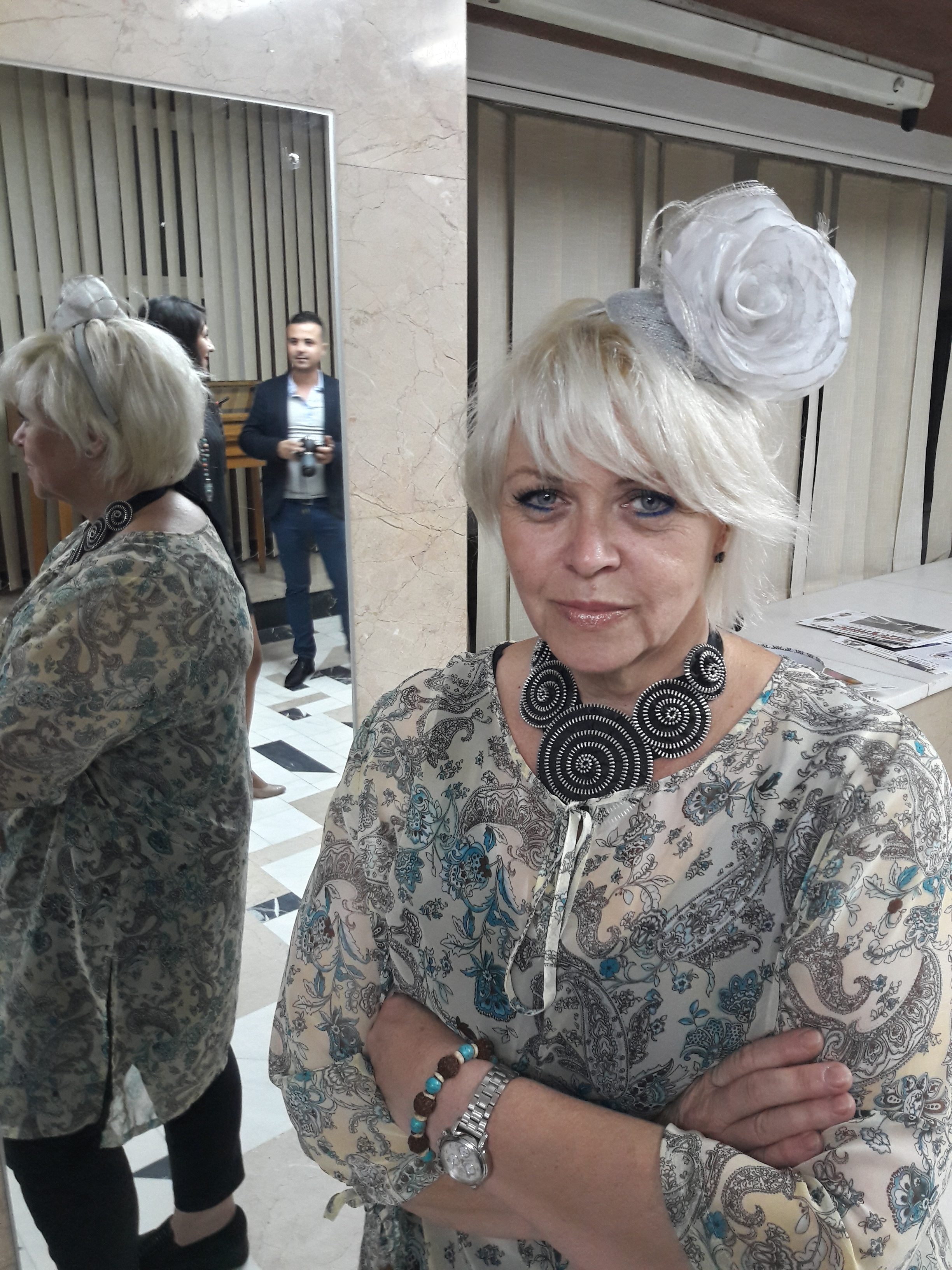 Palarie Fascinator Rose Ana
