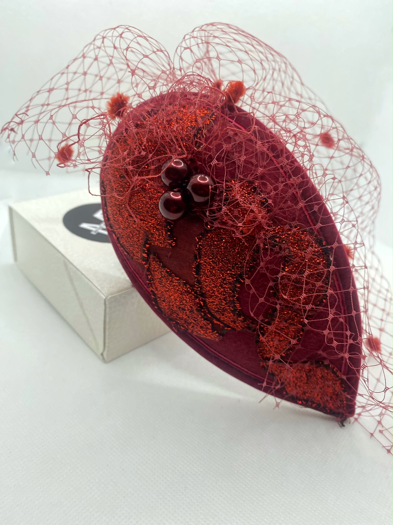 Fascinator burgundy It’s Christmas Time